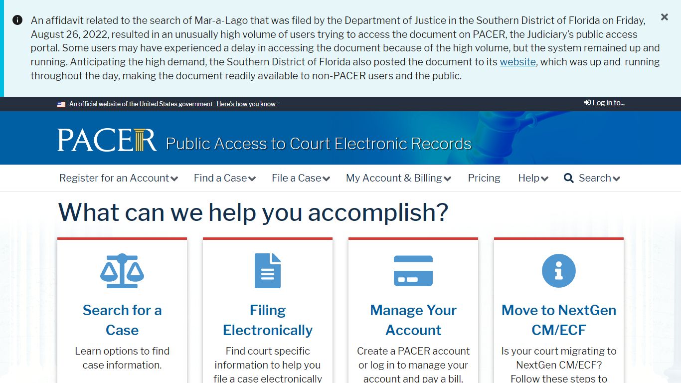 Public Access to Court Electronic Records (PACER)